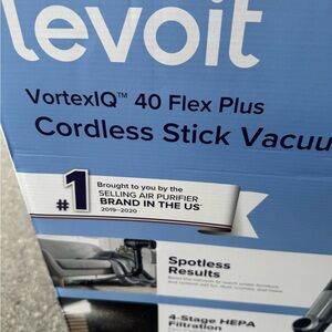 Levoit VortexIQ 40 Flex Plus Cordless Stick Vacuum - Blue